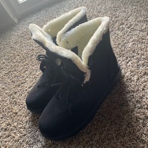 Women Warm Fur Plush Waterproof Ankle Snow Boots